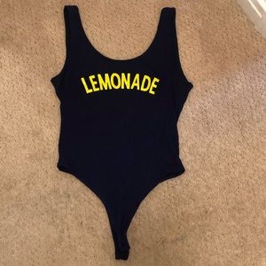 LEMONADE navy bodysuit